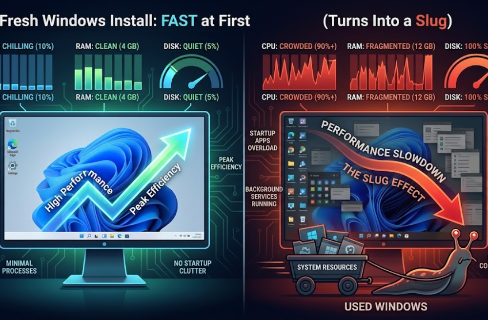 Windows 11 desktop slowing down over time